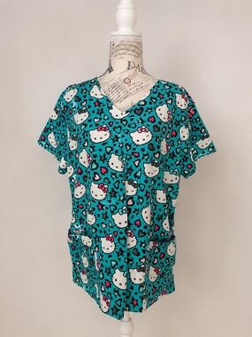 Hello Kitty Sanrio Scrub Top L